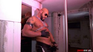 Gay porn actor darek kraft jerking off in a dungeon